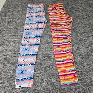 LuLaRoe Mickey Minnie Mouse Leggings Women's Tall Curvy 1X - 2X Colorful Bundle